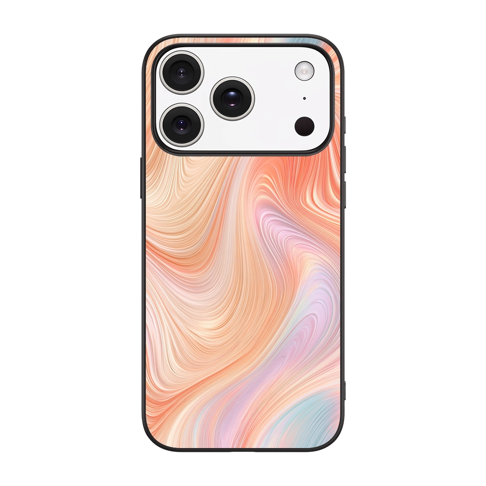 Peach Marble Swirl Art