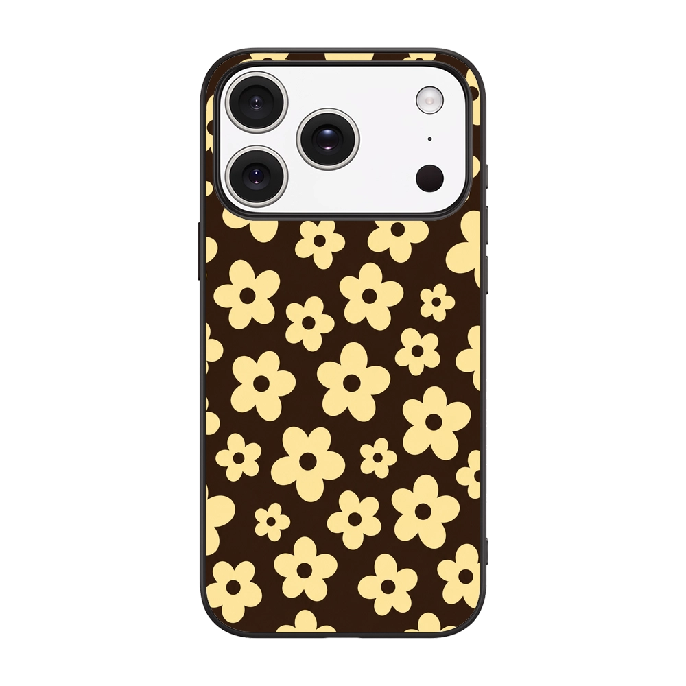 RETRO CHOCOLATE DAISY PATTERN