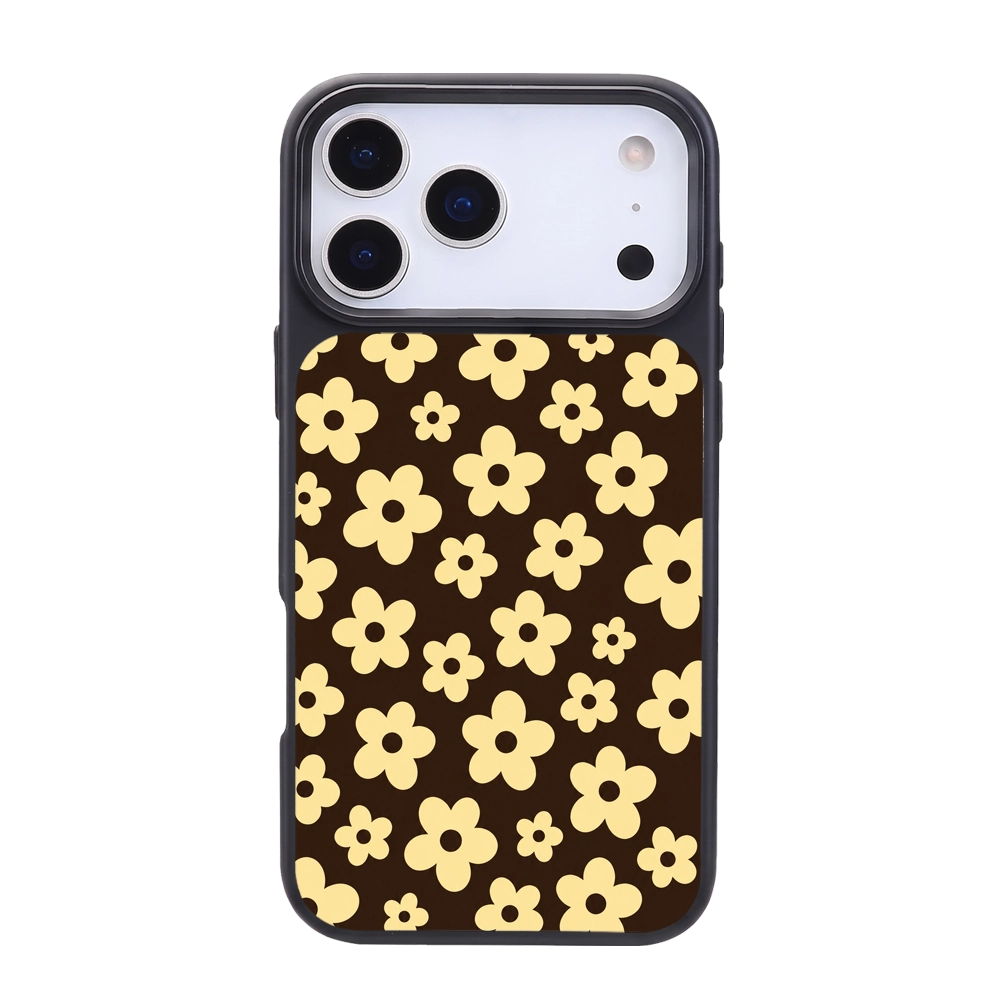RETRO CHOCOLATE DAISY PATTERN